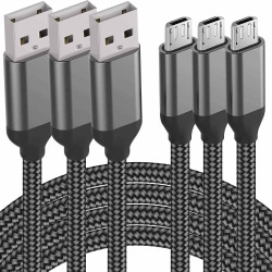 3-Pack Micro-USB till PS4 & Samsung & XBOX ONE (3M)