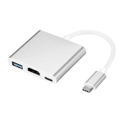 USB-C Multiport Adapter till USB (PD), HDMI 4K och USB-C Silver