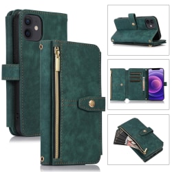 Case för 9-korts plånbok för iPhone 12 mini Green