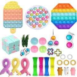 30-pack Fidget Toy Set Pop IT-sensorleksak för vuxna barn 30pc