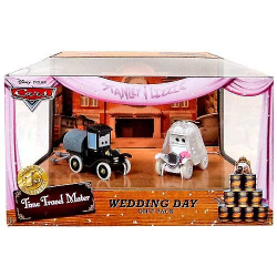 Disney Cars Time Travel Mater Stanley and Lizzie Wedding Day Die