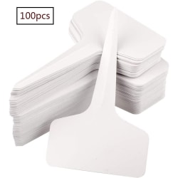 100 st Mini T-Shape Plast Plant Stakes Stick-In Etiketter Etikett