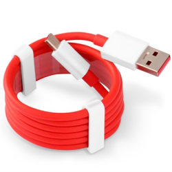 OnePlus USB Typ-C synk- och laddningskabel - röd / vit - bulk Vit
