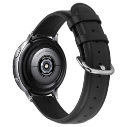 Samsung Galaxy Watch Active2 Äkta Läderrem - 44mm - Svart Svart
