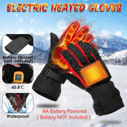 Vinter vattentäta elektriska uppvärmda handskar Cykling skidhandskar black & red