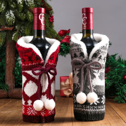 1 st julvinflasköverdrag god juldekor för hemmet grey