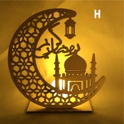 Ramadan eid mubarak dekoration ledde ljus ljus H