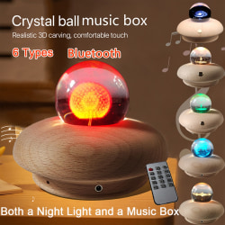 3D Crystall Ball Music Box Julklapp Lysande dekoration Ferris wheel (NO Box)
