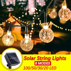 Led Crystal Ball Solar utomhus String Lights Fairy String Lights warmwhite 5M 20LED (Solar)
