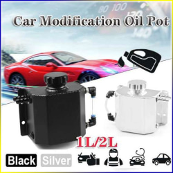 Universal Aluminium Car Square Oil Ventilationsgryta silver 2L