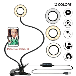 LED-ringljus för Live Stream Makeup Photo Studio Selfie svart