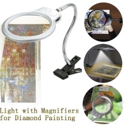 LED-förstoringslampa Stor lins Upplyst lampa Top Skrivbordsförstorare high quality