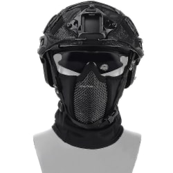 Militär taktisk hjälmmask Andningsbar luftpistol Paintball Jaktutrustning Mask Bärbar säkerhetsskytte Stridsmask