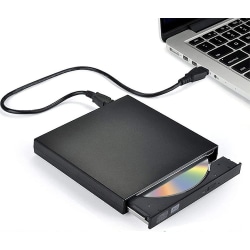 Extern CD Dvd-enhet, Blingco USB 2.0 Slim Protable Extern CD-rw-enhet Dvd-rw-brännare Writer Player för bärbar bärbar dator Stationär dator, svart Kaki S