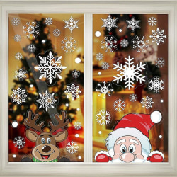 300 kpl 8 arkkia joulun lumihiutale ikkuna tarrat lasille, joulutarrat koristeet joulun lumihiutale Joulupukki Reindee