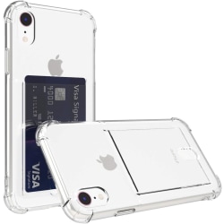 iPhone XR Transparent iPhone Skal med Korthållare