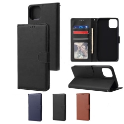 iPhone 12 / 12 Pro 6,1 Inch Plånboksfodral - 3 Färger svart