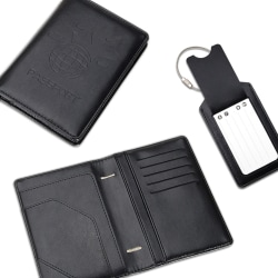 Skyddande cover, (svart) RFID-blockerande reseskydd Plånbokspåse Case med 1 Bagage Tag-dokument