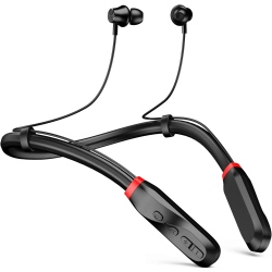 Trådlösa hörsnäckor Bluetooth hörlurar Nackband: 100H Ultralång speltid Headset med mikrofon | Bluetooth 5.1 hörlurar med överlägset stereoljud