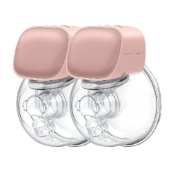 Timubike Momcozy dubbel bärbar bröstpump Handsfree bröstpump Bärbar elektrisk bröstpump med 2 lägen och 5 nivåer smärtfri amningsbröst Pink