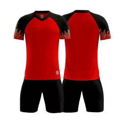 Ny trend fotbollströja för män Fotbollsträningsdräkter Sportkläder Röd D8860 Red L