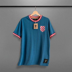 Vintage Croatia Kockasti fotbollströja Blue XXXL Adults