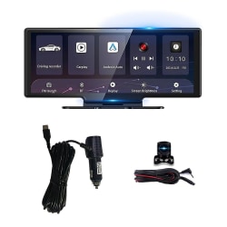 11 tum för Carplay/ Android Auto Car Dvr Dubbla kameror 2.5k Dash Cam Wifi Gps Bilkamera Video Reco