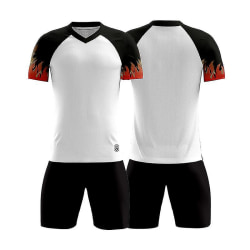 New Trend Fotbollströja för män Fotbollsträningsdräkter Sportkläder Vit D8860 White 3XS