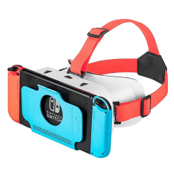 Ns switch oled vr headset glasögon 3d virtuell verklighet filmer gamer pannband glasögon för nintendo switch spel tillbehör