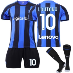 Inter Milan Hemma fotbollströja Set T-shirt No.10 Lautaro #10 12-13Y