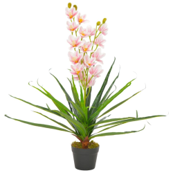 Konstväxt Orkidé med kruka 90 cm rosa Flerfärgsdesign