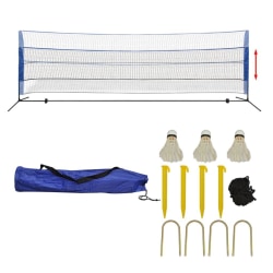 Badmintonnät med fjäderbollar 500x155 cm Flerfärgsdesign