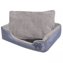 Hundbädd med vadderad kudde storlek XL grå Grå