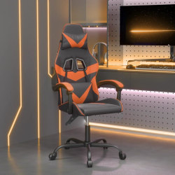 Snurrbar gamingstol svart och orange konstläder Orange