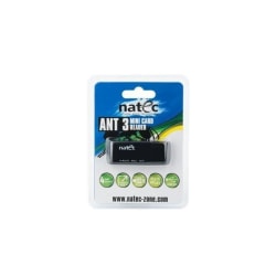 NATEC MINI ANT 3 kortläsare - SDHC, MMC, M2, micro SD - USB 2.0 svart NCZ-0560