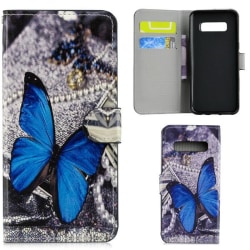 Plånboksfodral Samsung Galaxy S10 Plus - Blå Fjäril