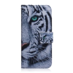 Plånboksfodral iPhone 13 - Vit Tiger