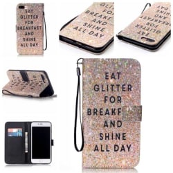 Plånboksfodral iPhone 7 Plus – Eat Glitter And Shine