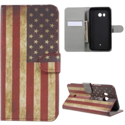 Plånboksfodral HTC U11 - Flagga USA