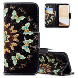 Plånboksfodral Samsung Galaxy S10e - Fjärilar I Cirkel
