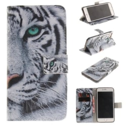 Plånboksfodral Apple iPhone 8 – Vit Tiger