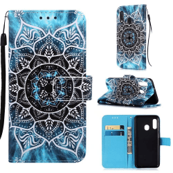 Plånboksfodral Samsung Galaxy A40 - Blå Mandala