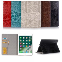 Plånboksfodral iPad Air 2 - Krokodilmönster, 5 Färger, 9,7 tum Svart