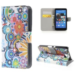 Plånboksfodral Sony Xperia E4 - Blommor & Cirklar