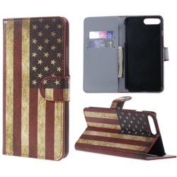 Plånboksfodral Iphone 7 Plus - Flagga USA