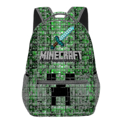 Ryggsäck för pojkar Barn Svart Minecraft Gamer Bag Skolryggsäck One Size