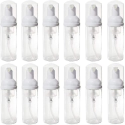 12 st Tom flaska Resetvålflaska | Plastskum dispenserflaska | Mini skummande tvålpump Disp