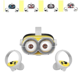 Vinylskinnsklistermärke för oculus quest 2 vr headset-kontroller pvc-dekaler söt tecknad cover för