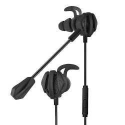 (Svart) 3,5 mm Gaming In-Ear Stereo Headset Hörlurar Mic Hörlurar för Switch PS4 Laptop
