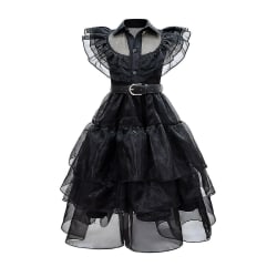 Onsdag Addams Dress for Girls Halloween Carnival Party Cosplay Kostym